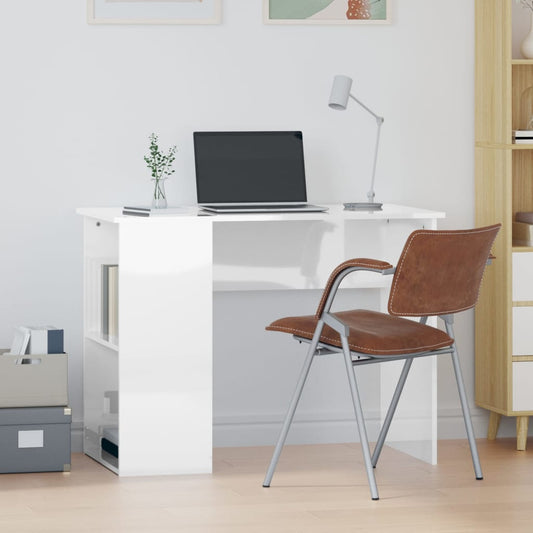 Desk | High gloss white | Engineered wood | 100 cm x 55 cm x 75 cm