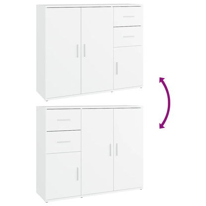 Sideboard White 91x29.5x75 cm Engineered Wood
