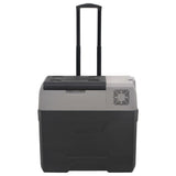 Cool Box with Wheel and Handle Black&Grey 30 L Polypropylene