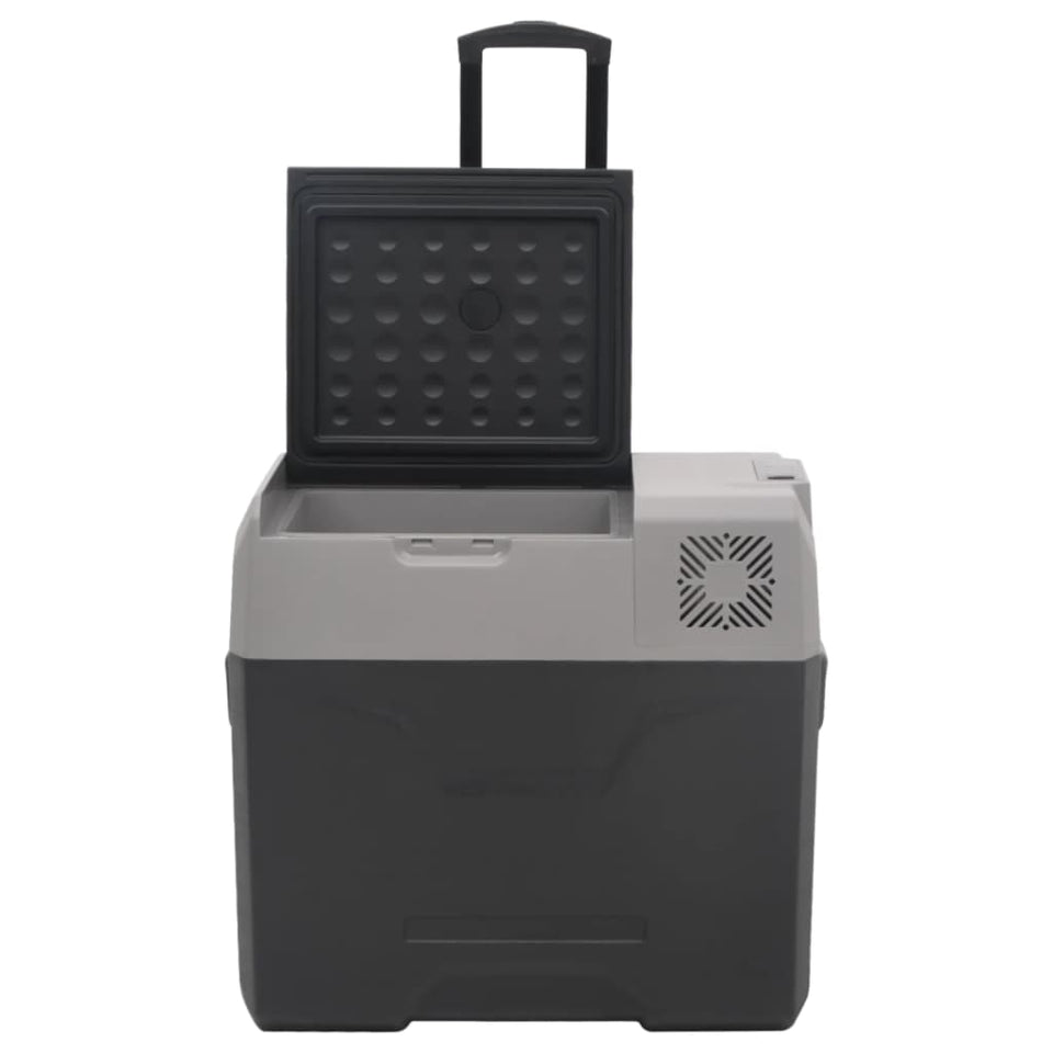 Cool Box with Wheel and Adapter Black&Grey 30 L Polypropylene