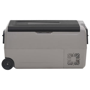 Cool Box with Wheel and Adapter Black & Grey 36 L PP & PE