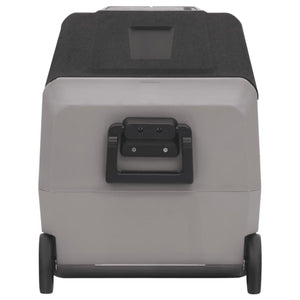 Cool Box with Wheel and Handle Black&Grey 60 L PP&PE