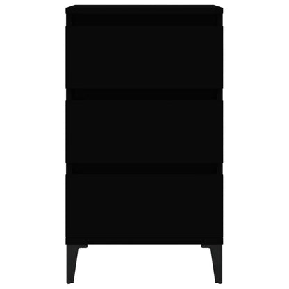 Bedside Cabinet Black 40x35x70 cm Engineered Wood