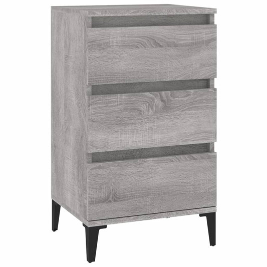 Bedside Cabinet Grey Sonoma 40x35x70 cm Engineered Wood