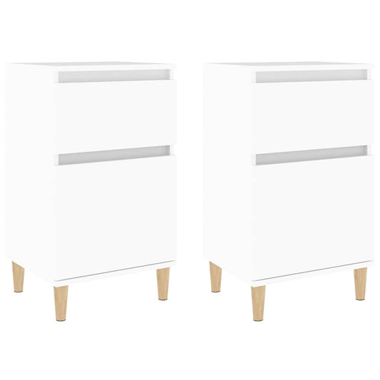 Bedside Cabinets 2 pcs White 40x35x70 cm
