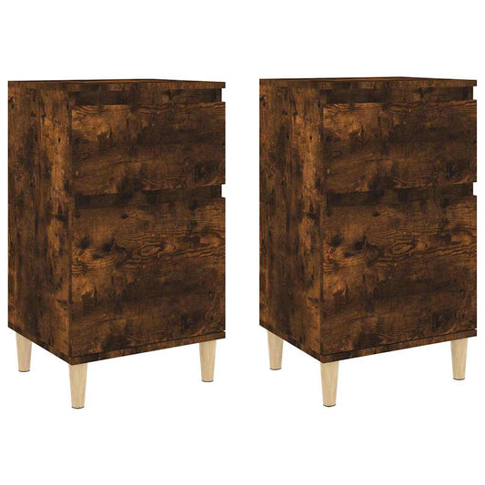 Bedside Cabinet | Set of 2 | Smoked Oak