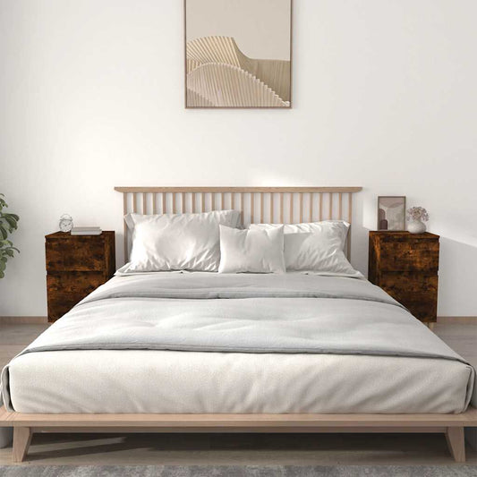 Bedside Cabinet | Set of 2 | Smoked Oak