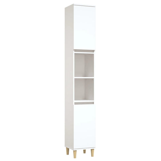 Bathroom Cabinet | White | Engineered Wood | 190 cm Tall