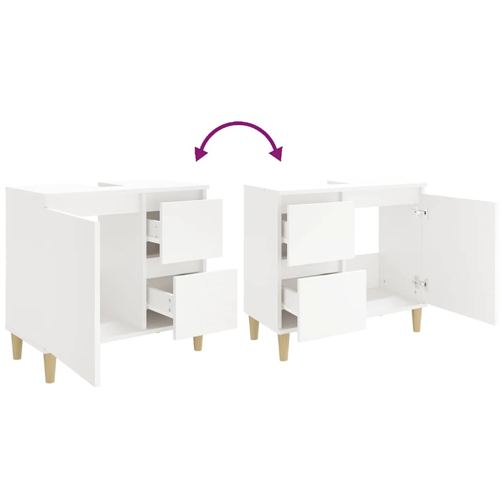 Bathroom Cabinet | White | Engineered wood | Medium | Bathroom Cabinet