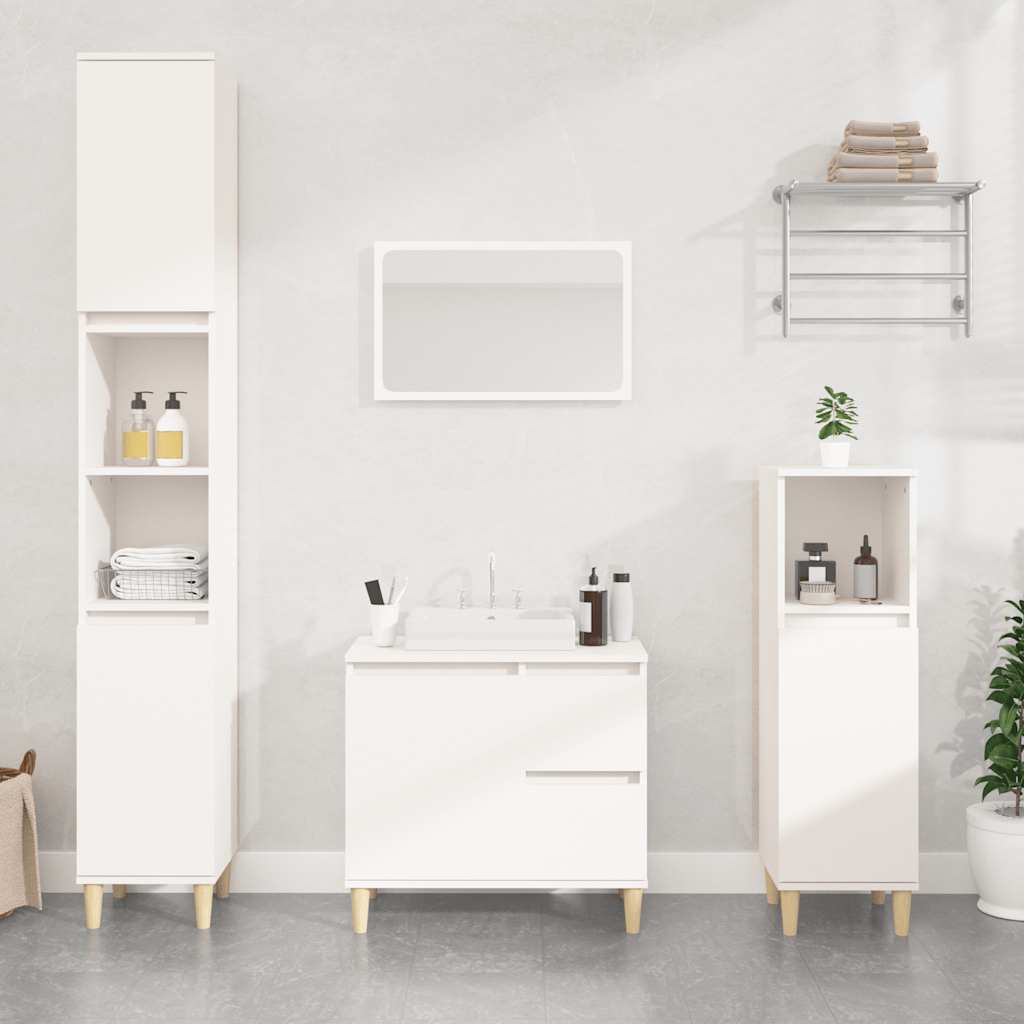 Bathroom Cabinet | White | Engineered wood | Medium | Bathroom Cabinet