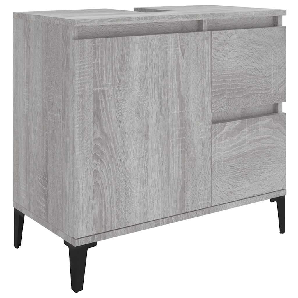 Bathroom Cabinet | Grey Sonoma | Engineered Wood, Metal | Standard