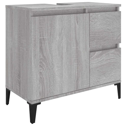Bathroom Cabinet | Grey Sonoma | Engineered Wood, Metal | Standard