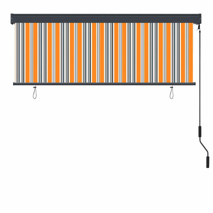 Roller Blind Yellow and Blue 180 x 250 cm Fabric and Aluminum