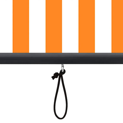Roller Blind White and Orange 180 x 250 cm Fabric and Aluminum