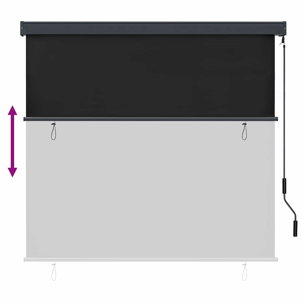 Roller Blind Anthracite 180 x 250 cm Fabric and Aluminum