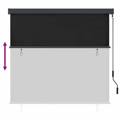 Roller Blind Anthracite 180 x 250 cm Fabric and Aluminum