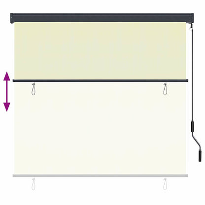 Roller Blind Cream 180 x 250 cm Fabric and Aluminum