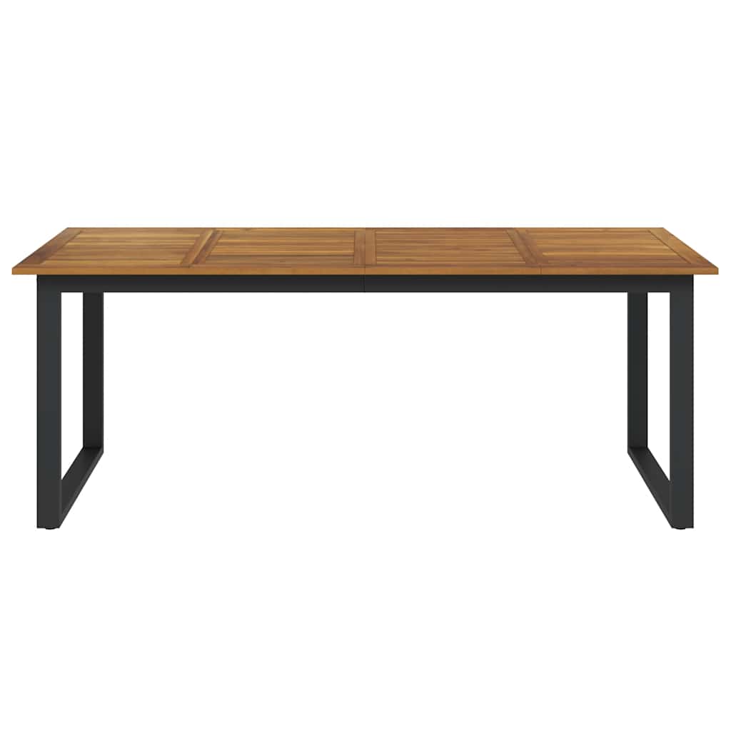 Garden Table | Brown | Solid Acacia wood | 200x90x75 cm | Industrial