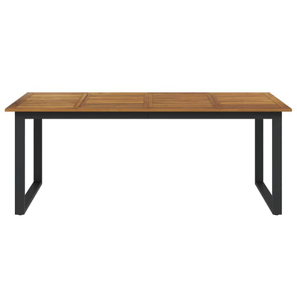 Garden Table | Brown | Solid Acacia wood | 200x90x75 cm | Industrial