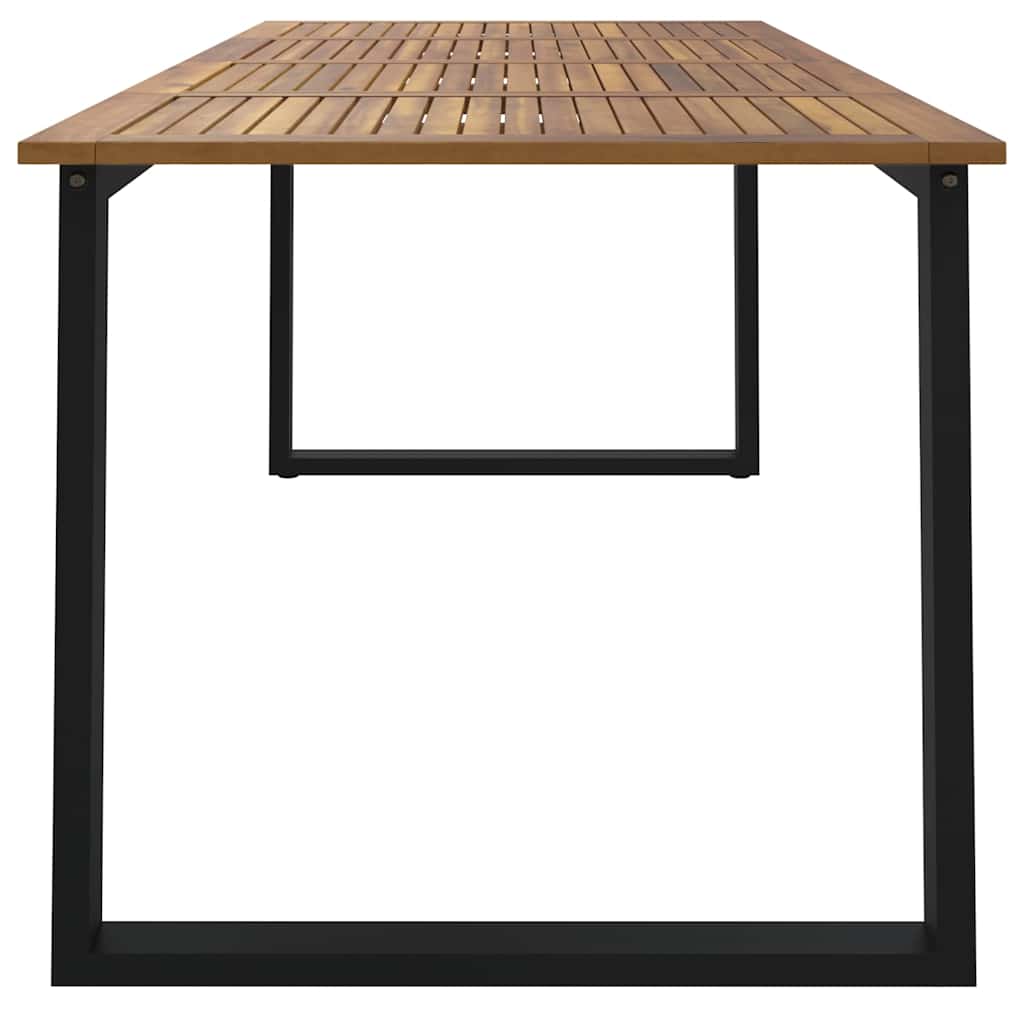 Garden Table | Brown | Solid Acacia wood | 200x90x75 cm | Industrial