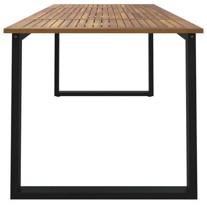 Garden Table | Brown | Solid Acacia wood | 200x90x75 cm | Industrial