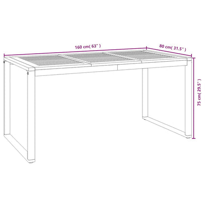 Garden Table | Brown | Solid acacia wood | Medium | Durable
