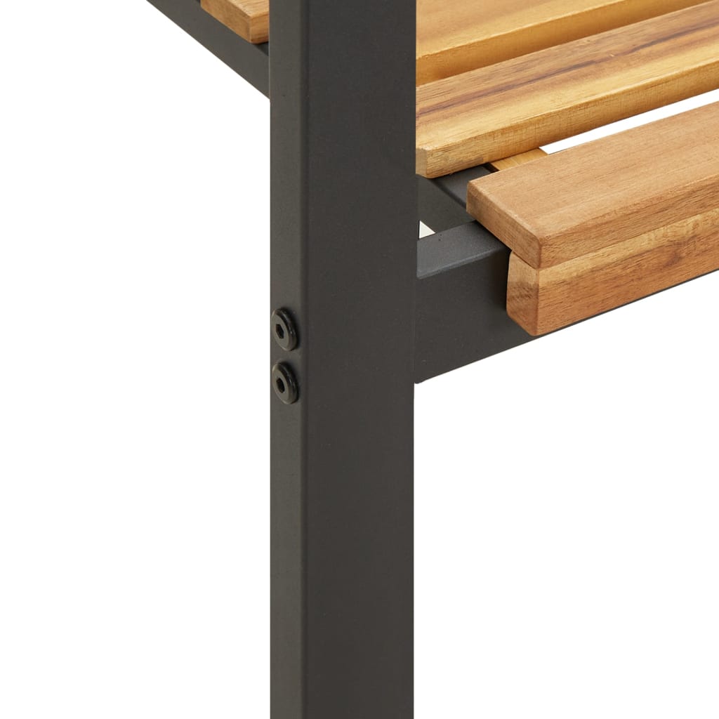 Stackable Garden Chair | Set of 4 | Brown, Black