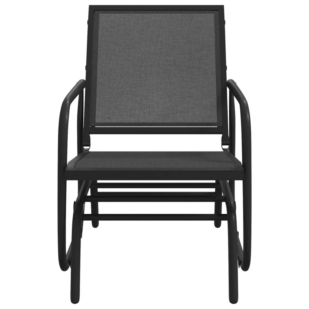 Garden Glider Chair Black 61x76x87 cm Textilene&Steel