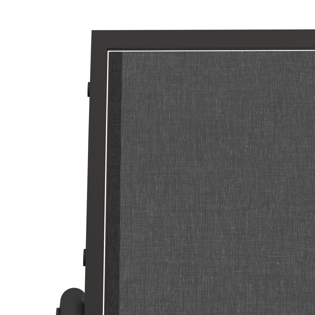 Garden Glider Chairs 2 pcs Black 61x76x87 cm Textilene&Steel
