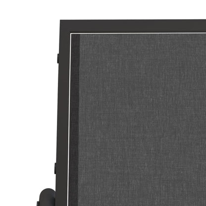 Garden Glider Chairs 2 pcs Black 61x76x87 cm Textilene&Steel