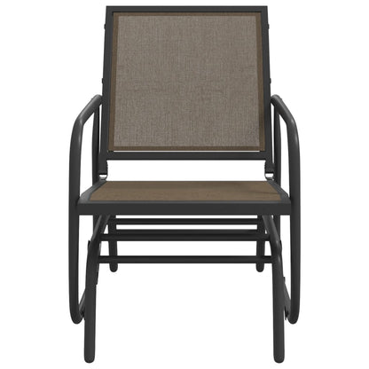 Garden Glider Chairs 2 pcs Brown 61x76x87 cm Textilene&Steel