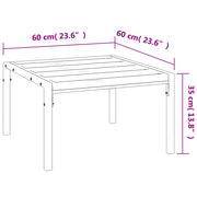 Garden Coffee Table Black 60x60x35 cm Steel