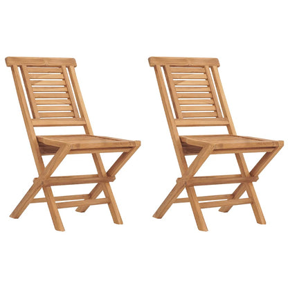 Folding Garden Chair | Set of 2 | Teak | Solid teak wood | Standard
