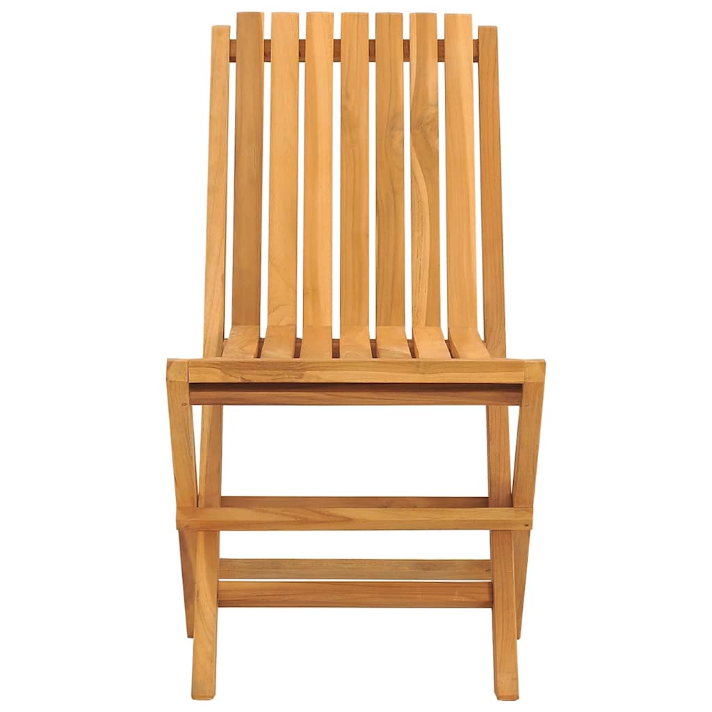 Folding Garden Chair | Set of 2 | Teak | Solid Teak Wood | Medium