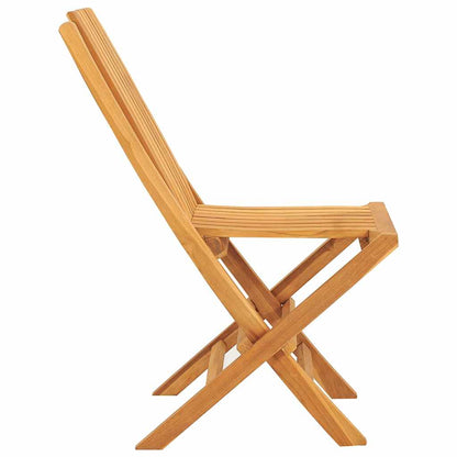 Folding Garden Chair | Set of 2 | Teak | Solid Teak Wood | Medium