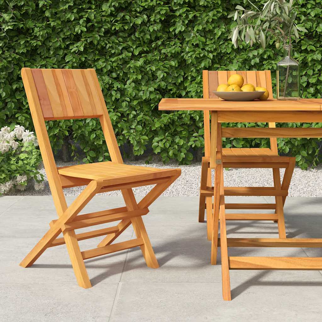 Folding Garden Chair | Set of 2 | Teak | Solid Teak Wood | Regular