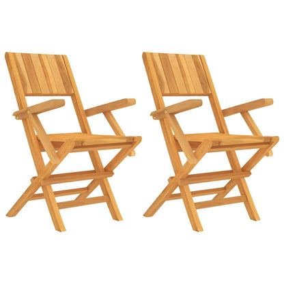 Folding Garden Chair | Set of 2 | Teak | Solid teak wood