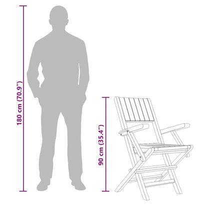Folding Garden Chair | Set of 2 | Teak | Solid teak wood
