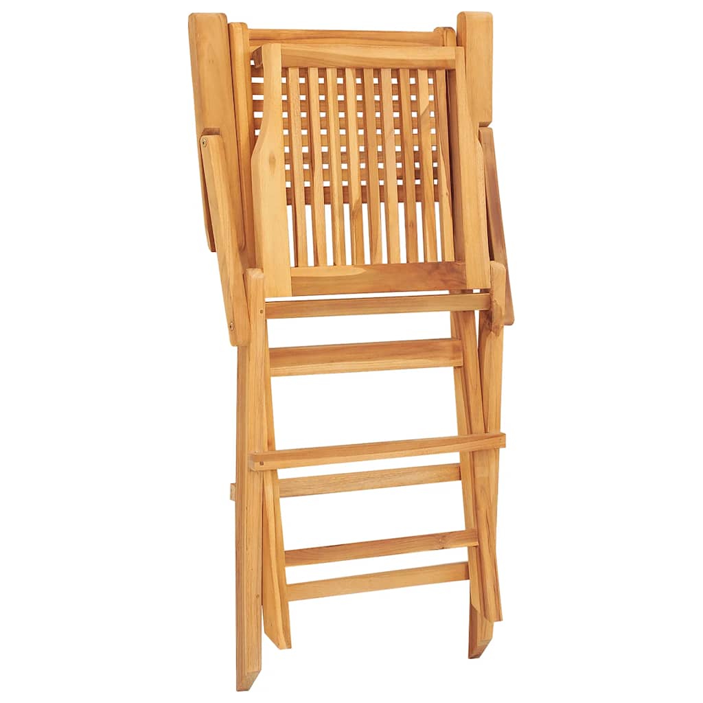 Folding Garden Chair | Set of 2 | Natural Teak | Solid teak wood