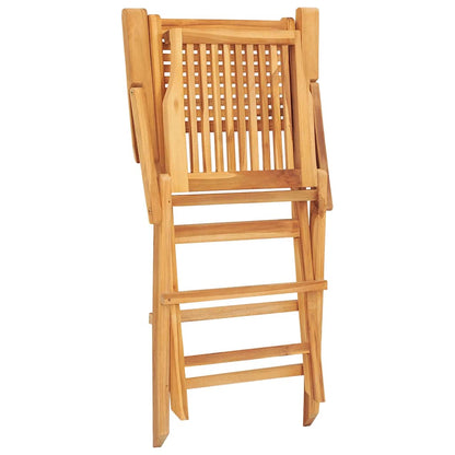 Folding Garden Chair | Set of 2 | Natural Teak | Solid teak wood