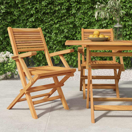 Folding Chairs 2 pcs 55x62x90 cm Solid Wood Teak