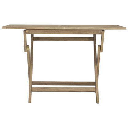 Folding Patio Table Gray 47.2"x27.6"x29.5" Solid Wood Teak