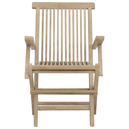 Folding Patio Chairs 2 pcs Gray 22"x24"x35" Solid Wood Teak