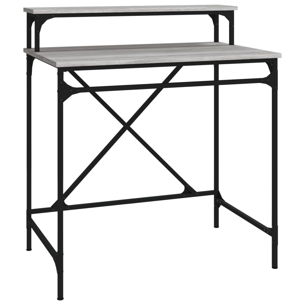 Desk Grey Sonoma 80x50x90 cm Engineered Wood and Iron
