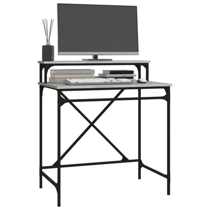 Desk Grey Sonoma 80x50x90 cm Engineered Wood and Iron