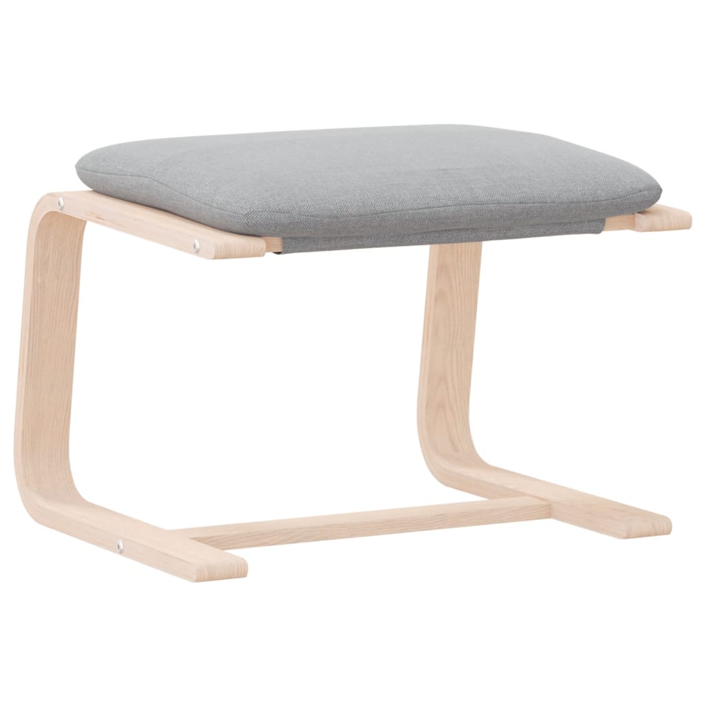 Footstool Light Gray 20.1"x16.1"x15.7" Fabric
