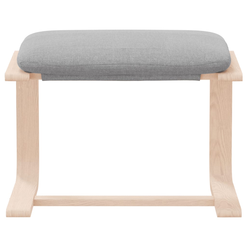 Footstool Light Gray 20.1"x16.1"x15.7" Fabric