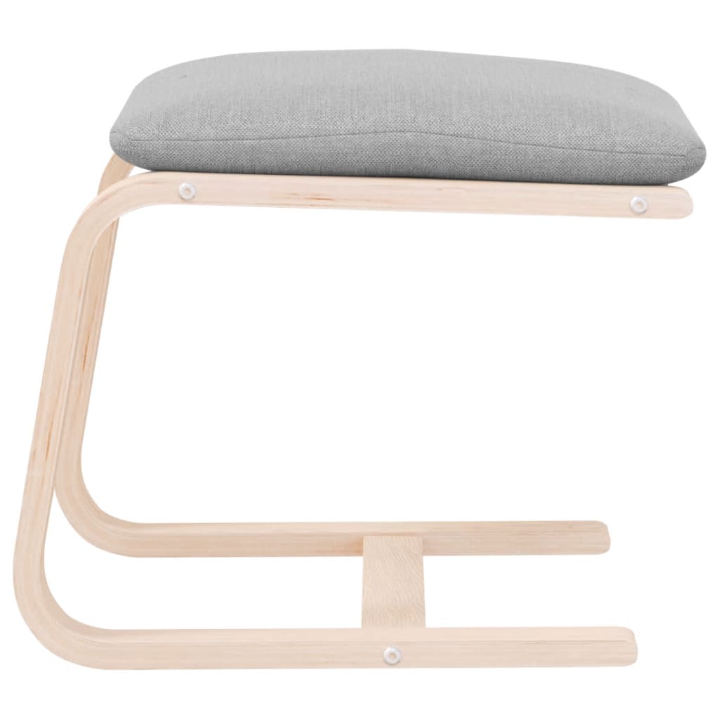 Footstool Light Gray 20.1"x16.1"x15.7" Fabric