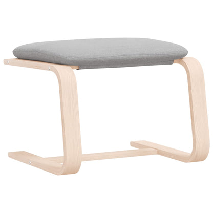 Footstool Light Gray 20.1"x16.1"x15.7" Fabric