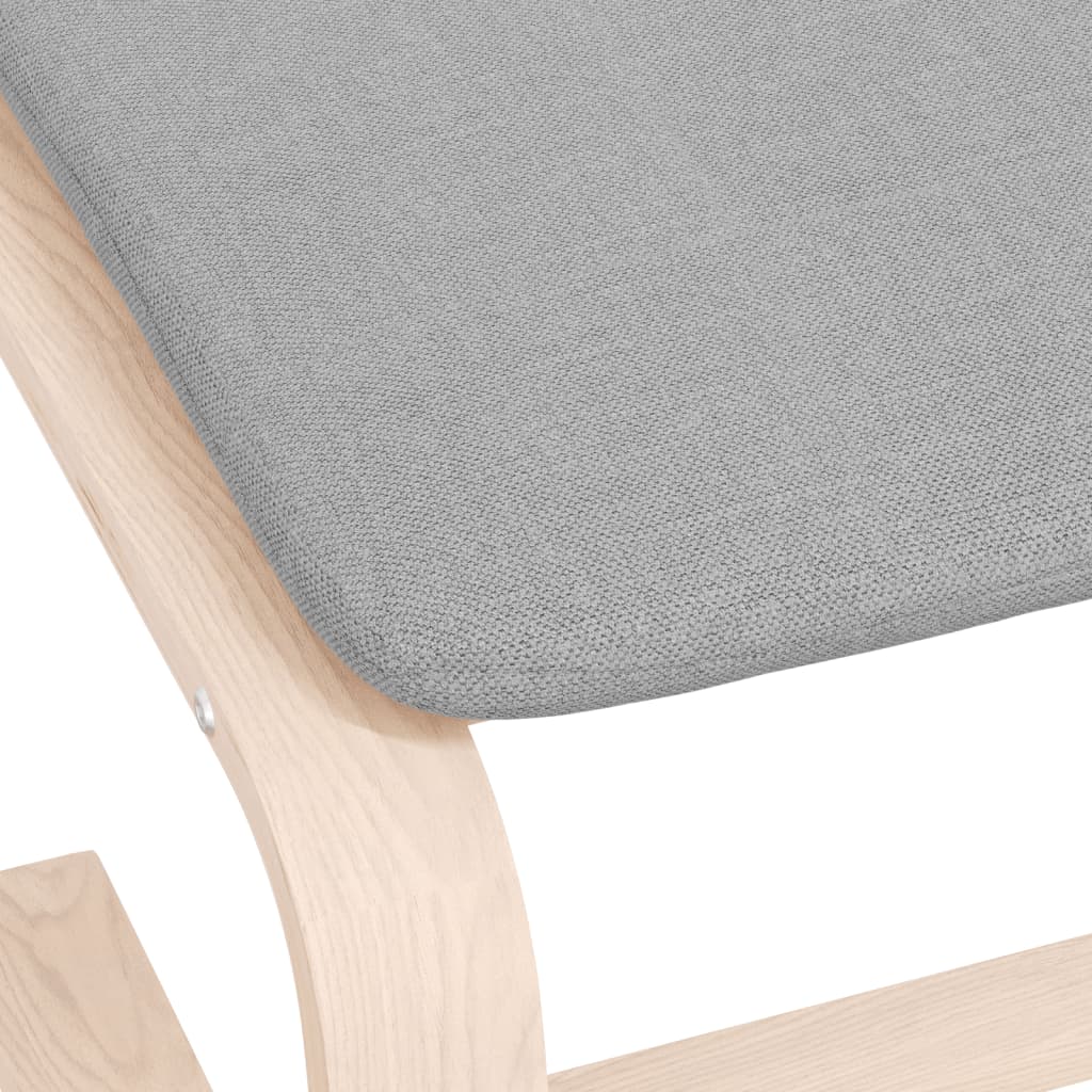 Footstool Light Gray 20.1"x16.1"x15.7" Fabric